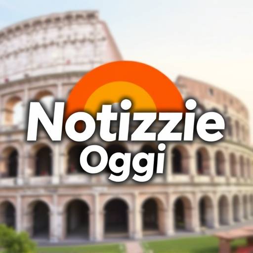 Logo di Notizie Oggi, con il Colosseo stilizzato sullo sfondo