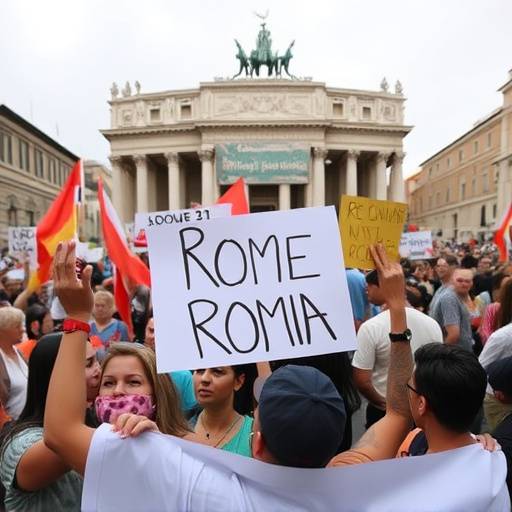 Manifestazione a Roma contro l'aumento del costo della vita